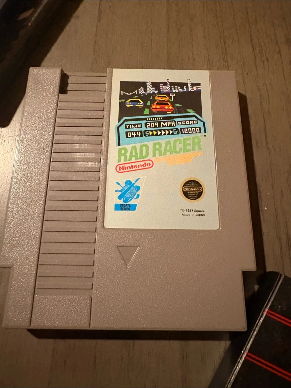 Nintendo game RAD RACER Cartridge and sleeve vintage collectible